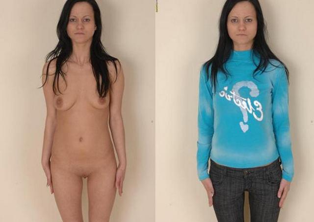Снимки голых и одетых девушек рядом друг с другом 9 фото